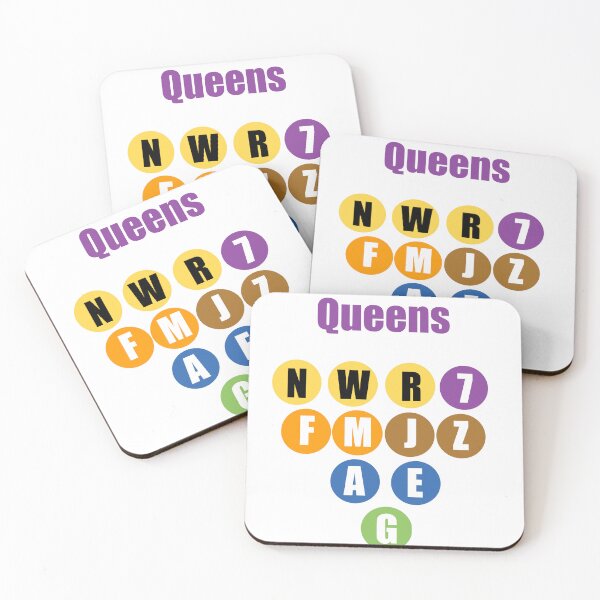 Item preview, Queens NY train lines purple  designed and sold by Mozart3.