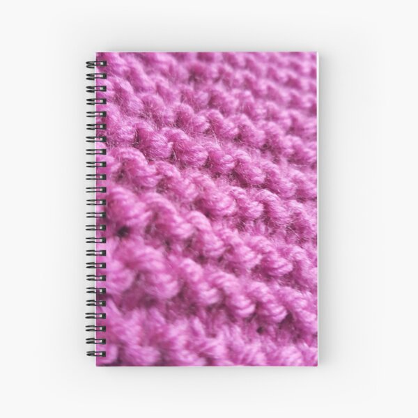 Pink Knitting Spiral Notebook