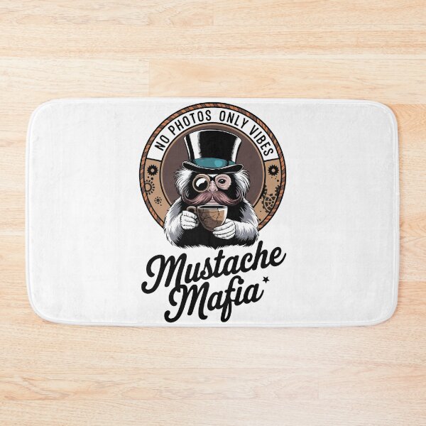 Item preview, Mustache Mafia Vibes – Steampunk Tamarin with Top Hat & Monocle designed and sold by WildlifeInc.