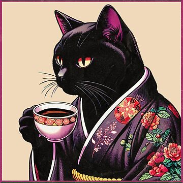 Artwork thumbnail, More Espresso Less Depresso Meme - Funny Coffee Cat Vintage Poster by InkyGenies