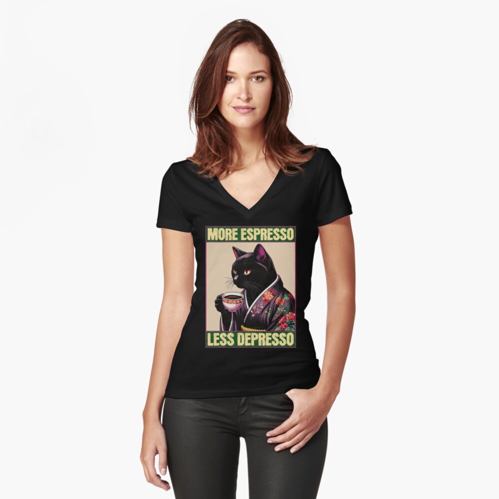 Item preview, Fitted V-Neck T-Shirt designed and sold by InkyGenies.