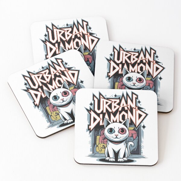 Item preview, Urban Diamond Khao Manee Cat Graffiti Style Street Art designed and sold by WildlifeInc.
