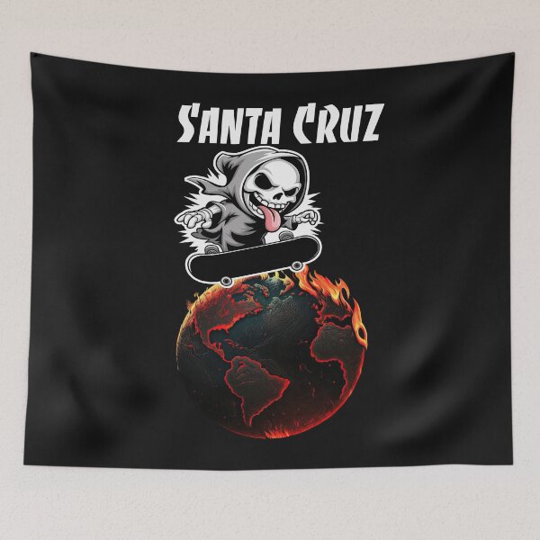 Item preview, Santas Cruz Funny Skater Burning Earth Retro Skateboard For Men designed and sold by MOHAMED FRASER.