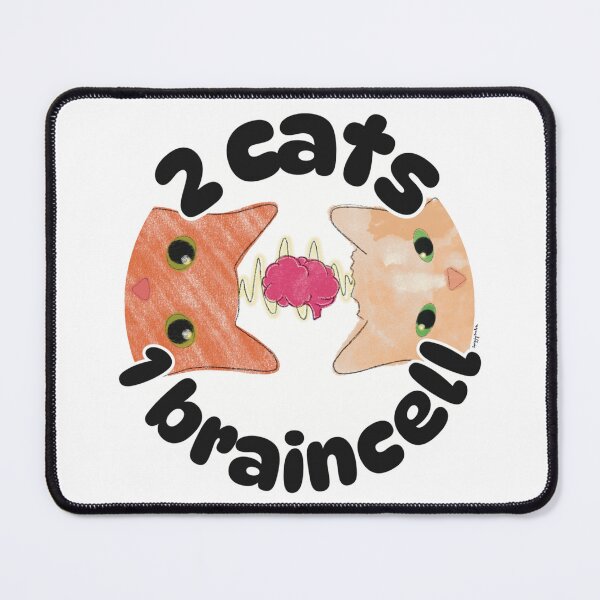 Item preview, 2 Cats 1 Braincell designed and sold by SquigglyDooArts.