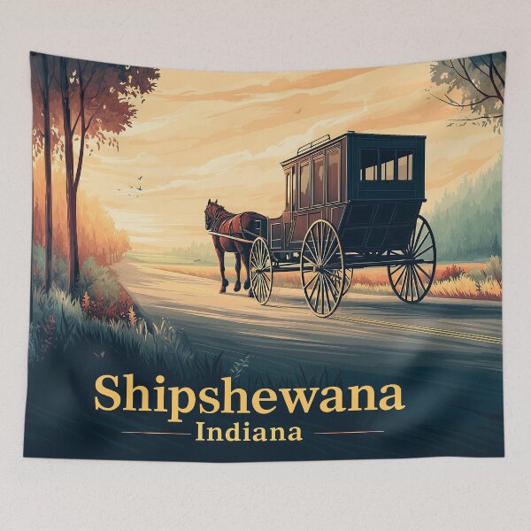 Item preview, Shipshewana, Indiana Travel Poster designed and sold by Boddicca.