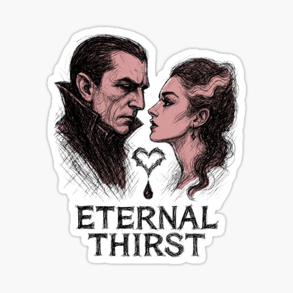 Aperçu de l'œuvre Soif éternelle – Croquis d'amour vampire gothique créée et vendue par EchoEightThree.
