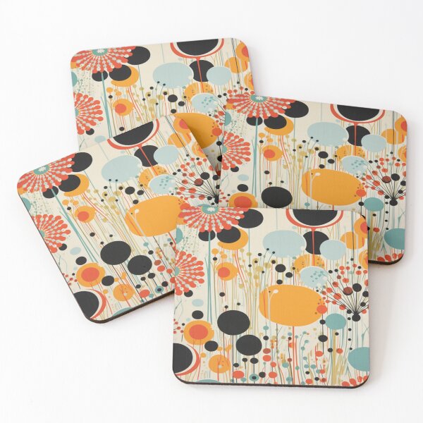 Artikelvorschau, Retro-Tapetendesign entworfen und verkauft von Smiling Collie Designs.