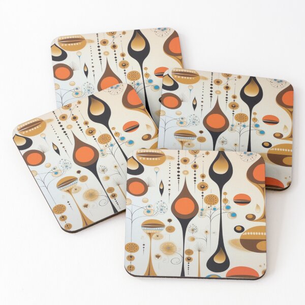 Artikelvorschau, Retro-Tapetendesign entworfen und verkauft von Smiling Collie Designs.