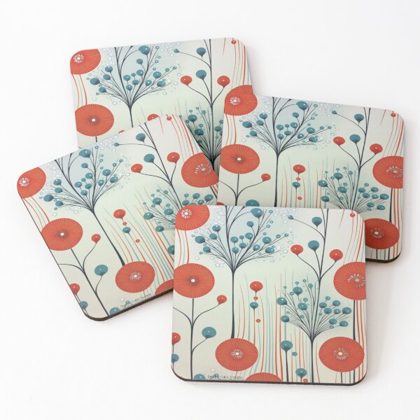 Artikelvorschau, Retro-Tapetendesign entworfen und verkauft von Smiling Collie Designs.