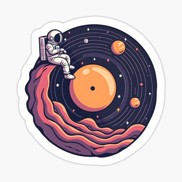 Cosmic Sound Lost in Space Sticker Sticker