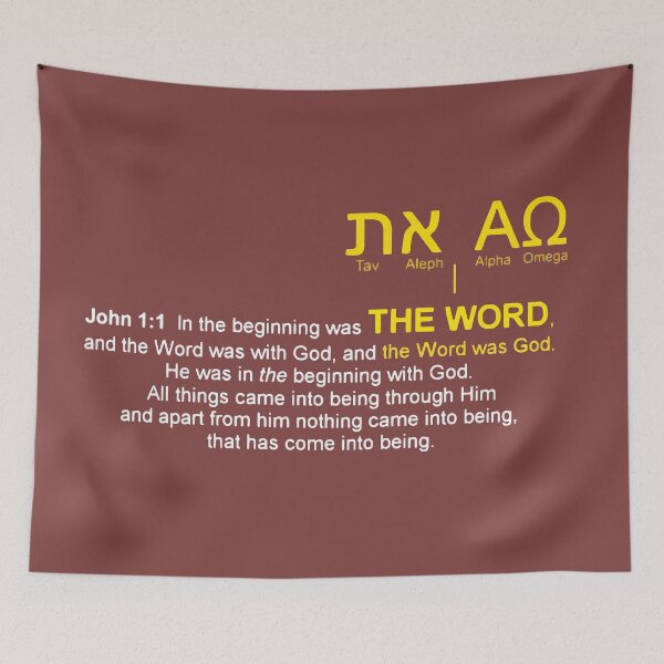 Item preview, John 1 1 In The Beginning Aleph Tav Alpha Omega designed and sold by teenugs.