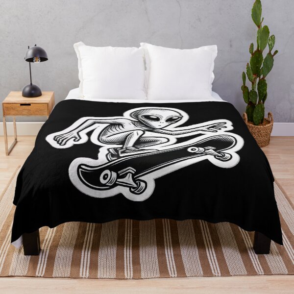Item preview, Skateboarding Alien designed and sold by PinUpPizzazz.