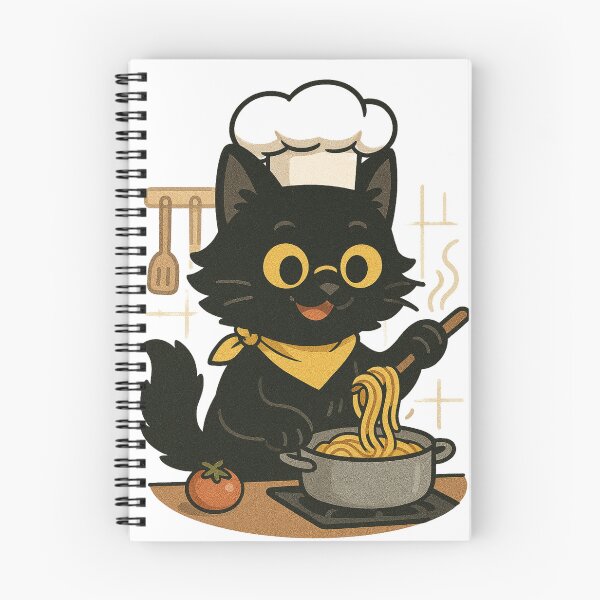 Item preview, Cute black cat cooking yummy. designed and sold by PattyStudio.
