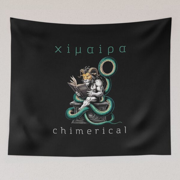Item preview, Chimerical Monster Is Reading a "Homer's Odyssey" Book designed and sold by SurrealArtSzysz.
