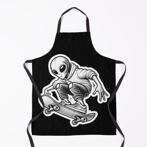 Item preview, Skateboarding Alien designed and sold by PinUpPizzazz.