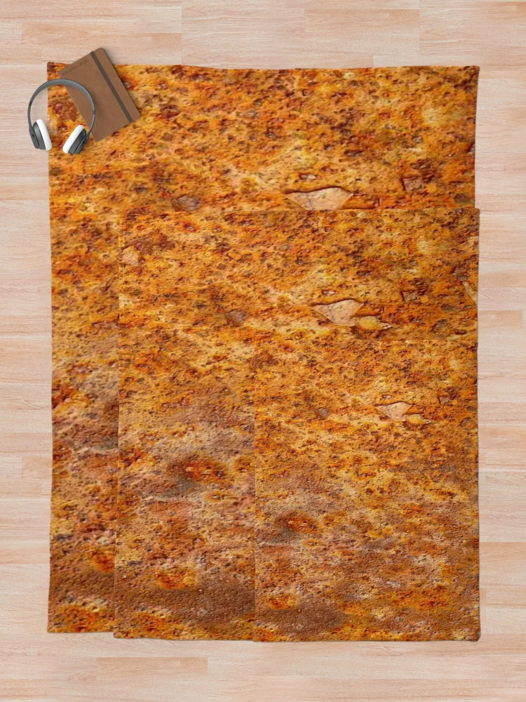 Thumbnail 5 of 6, Throw Blanket, Rust Patterns designed and sold by ViaARTfactory.