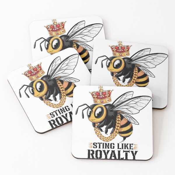 Item preview, Royal Bee Cartoon Illustration - Gold Chain Crown Design designed and sold by lubushop1.