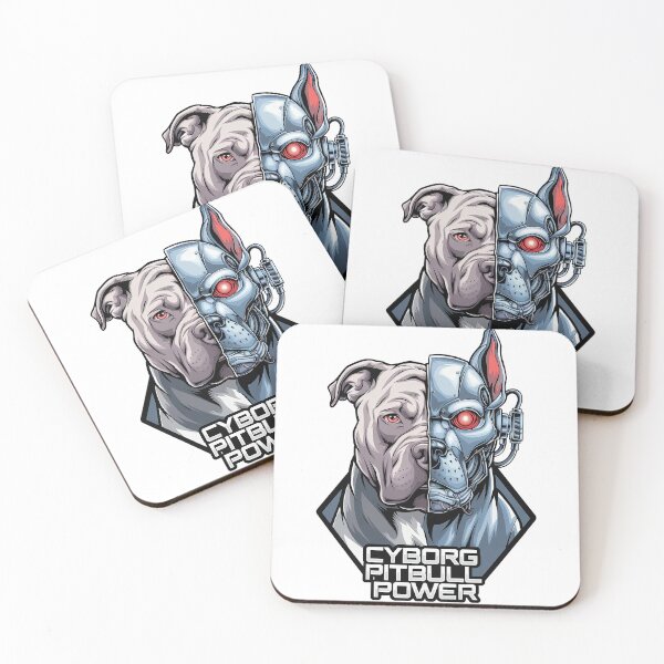 Item preview, Cyborg Pitbull Art Print - Robotic Dog Illustration designed and sold by lubushop1.
