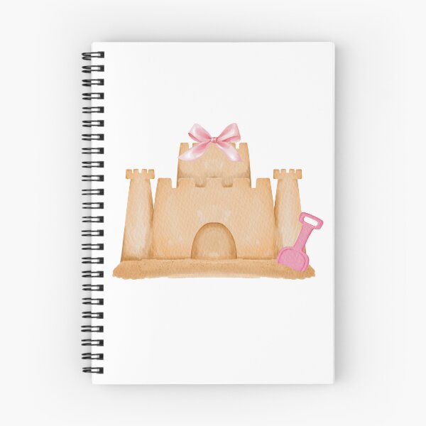 Item preview, Sandcastle with Pink Bow – Coquette Summer Beachcore Watercolor Art designed and sold by DivinePassion.