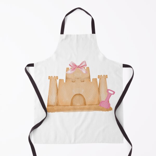 Item preview, Sandcastle with Pink Bow – Coquette Summer Beachcore Watercolor Art designed and sold by DivinePassion.