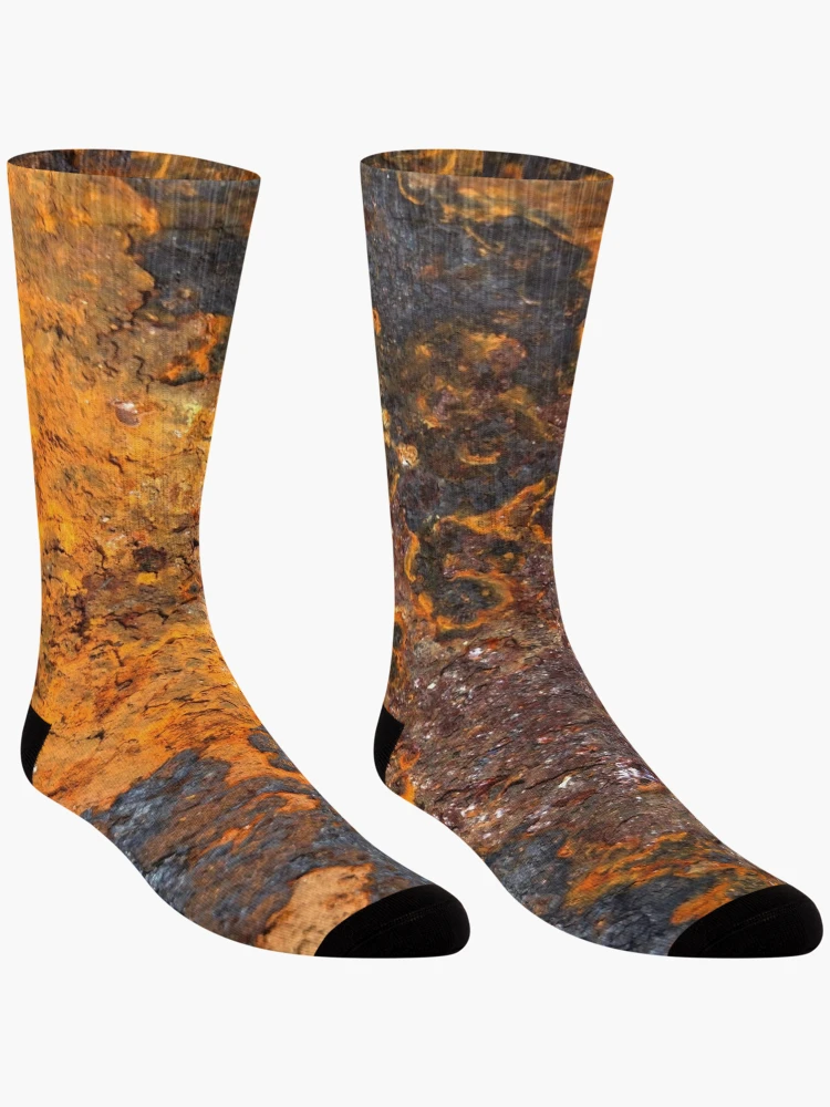 Thumbnail 3 of 5, Socks, Rust Pattern designed and sold by ViaARTfactory.