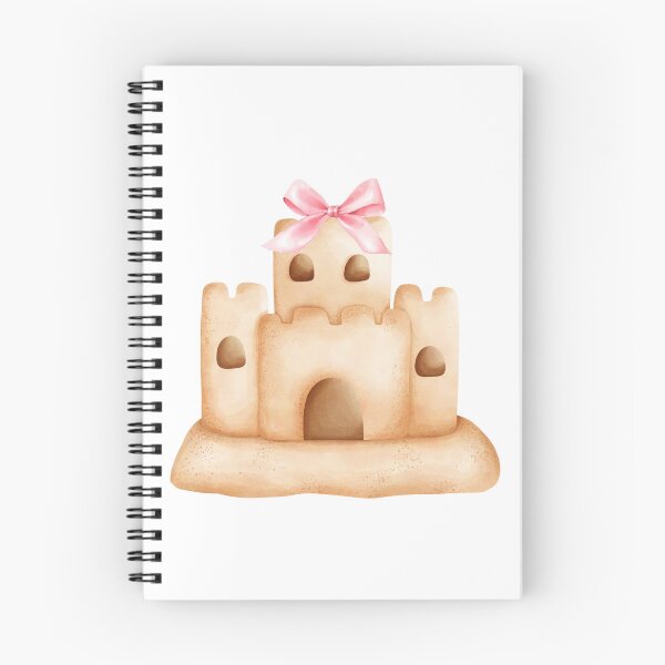 Item preview, Sandcastle with Pink Bow – Coquette Summer Beachcore Watercolor Art designed and sold by DivinePassion.