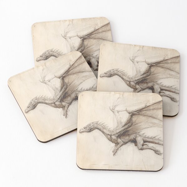 Item preview, Da Vinci style Dragon Sketch designed and sold by Boddicca.