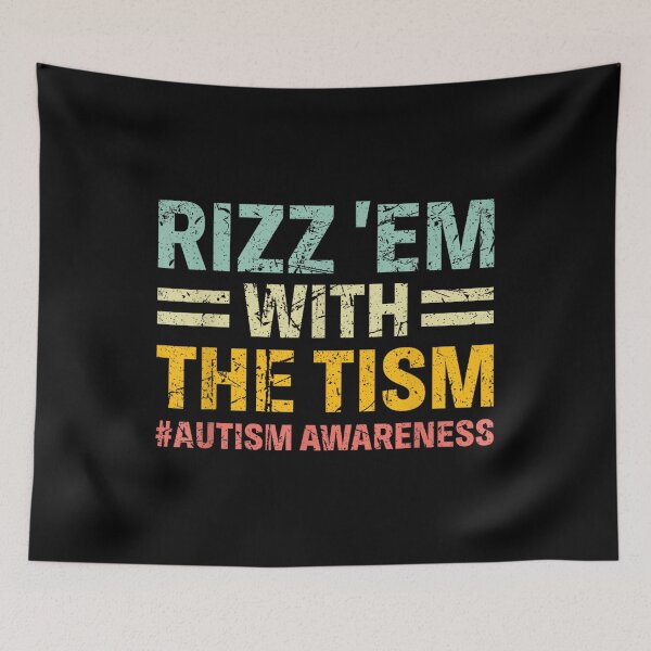 Item preview, rizz em with the tism Funny Autism Awareness designed and sold by Miarsabhoul.