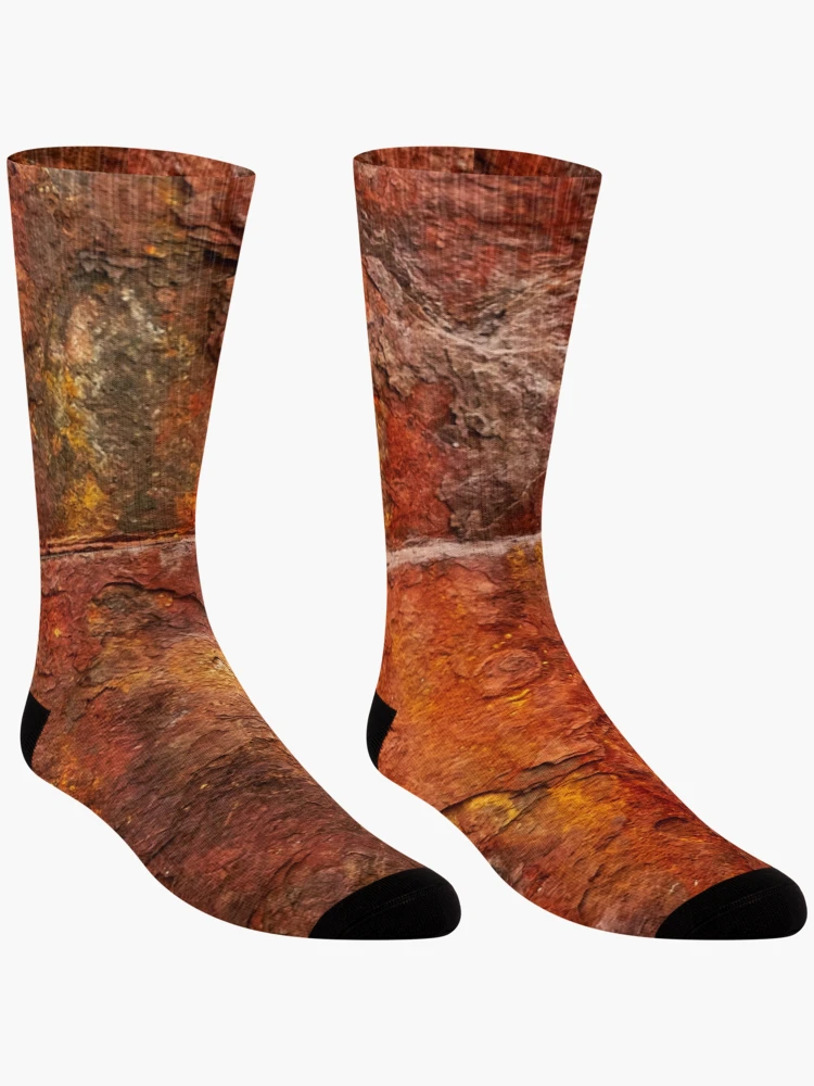 Thumbnail 3 of 5, Socks, Rust Patterns designed and sold by ViaARTfactory.