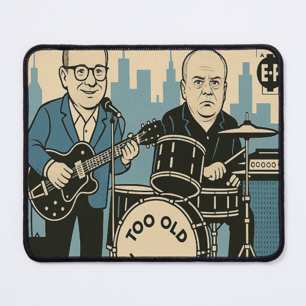 Item preview, TOO OLD TO CARE - BAND LOGO 2025 designed and sold by bebopmoi.