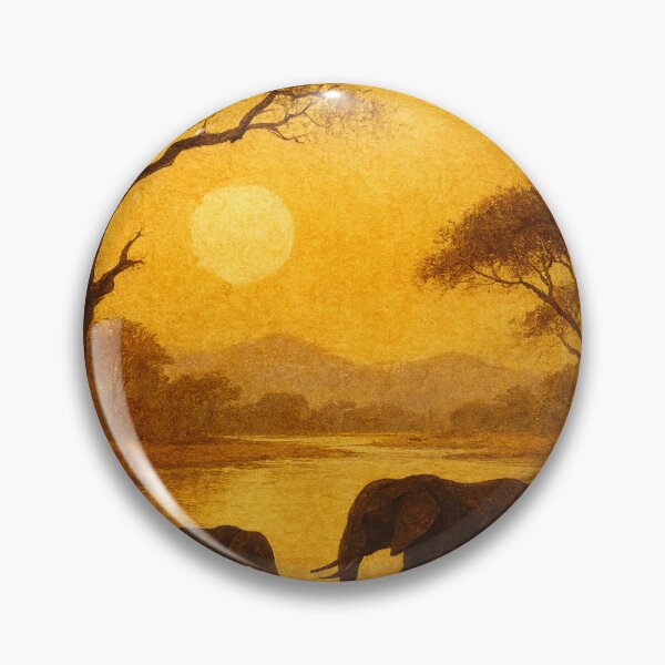Item preview, Mana Pools Elephant Pair Zambezi Evening Glow designed and sold by Places On Earth.