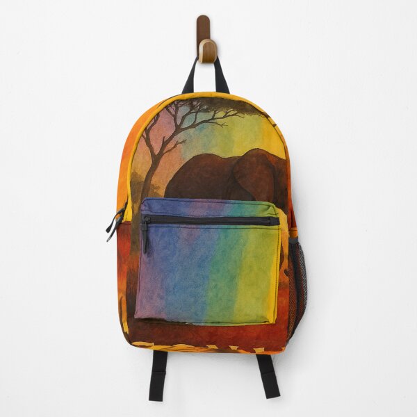 Item preview, Gonarezhou Elephant Herd Rainbow Sunset Scene designed and sold by Places On Earth.