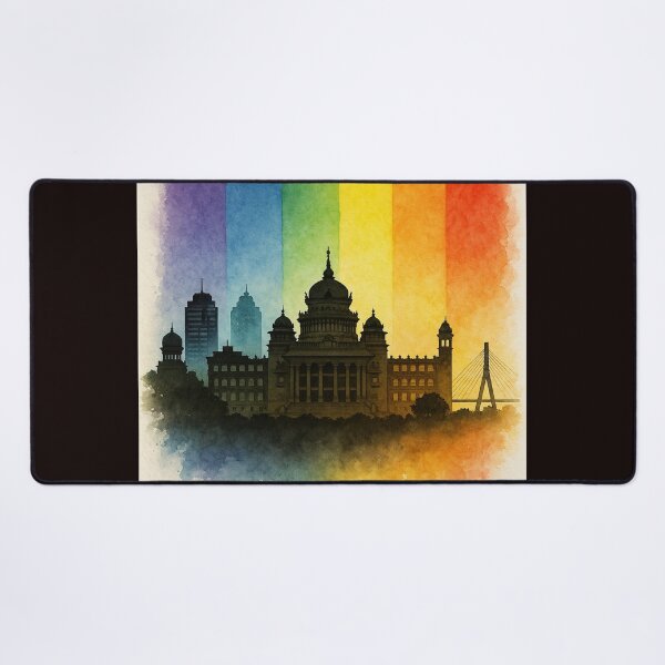 Item preview, Bengaluru Vidhana Soudha Skyline Rainbow India designed and sold by Places On Earth.