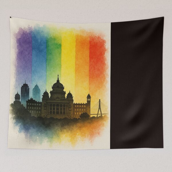 Item preview, Bengaluru Vidhana Soudha Skyline Rainbow India designed and sold by Places On Earth.