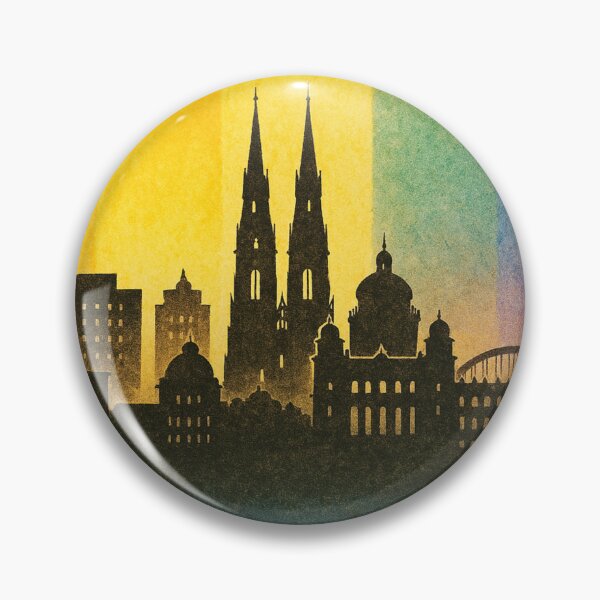 Item preview, Bengaluru Rainbow Skyline Gothic Cathedral Silhouette designed and sold by Places On Earth.
