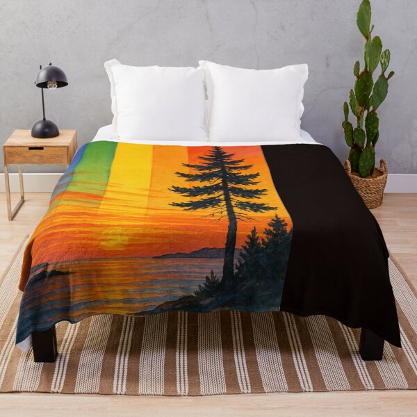 Item preview, Lake Huron Pine Sunset Ontario Rainbow Sky designed and sold by Places On Earth.