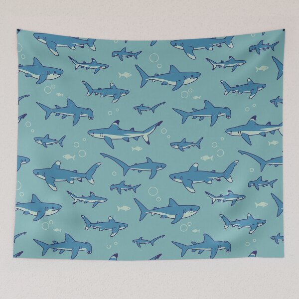 Item preview, School of Sharks designed and sold by EnchantedAnimal.