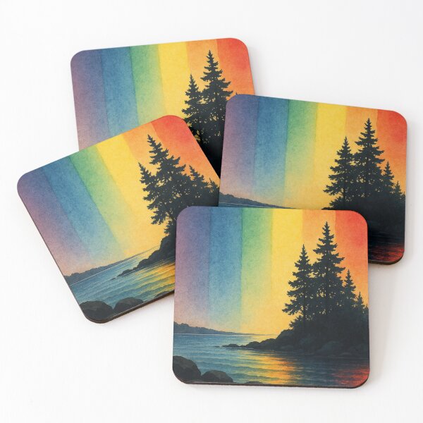 Item preview, Lake Huron Rainbow Island Ontario Watercolor designed and sold by Places On Earth.