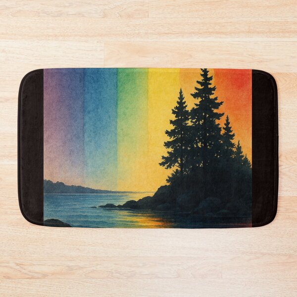 Item preview, Lake Huron Rainbow Island Ontario Watercolor designed and sold by Places On Earth.