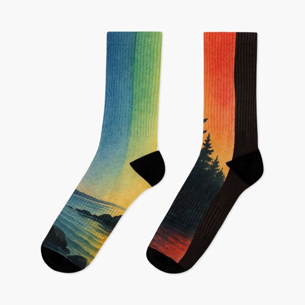 Item preview, Lake Huron Rainbow Island Ontario Watercolor designed and sold by Places On Earth.