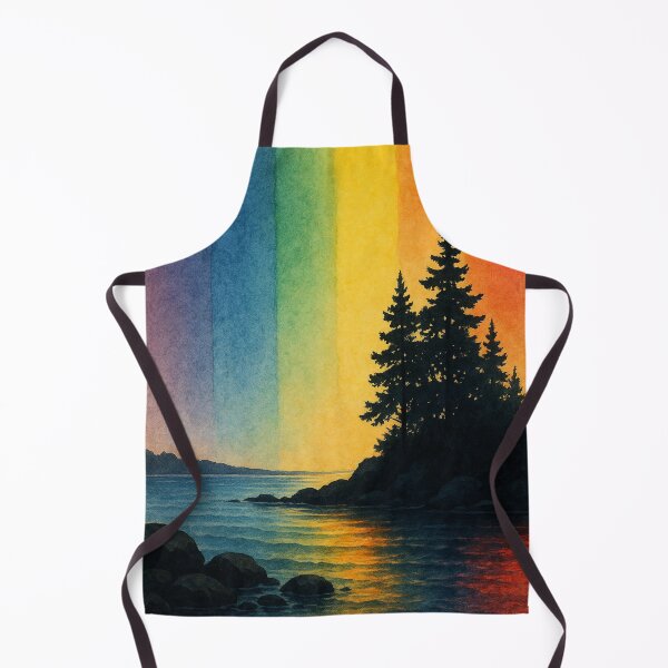 Item preview, Lake Huron Rainbow Island Ontario Watercolor designed and sold by Places On Earth.