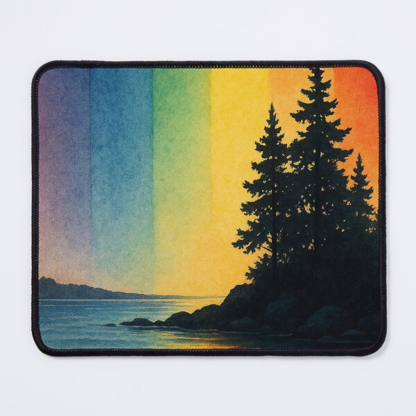 Item preview, Lake Huron Rainbow Island Ontario Watercolor designed and sold by Places On Earth.