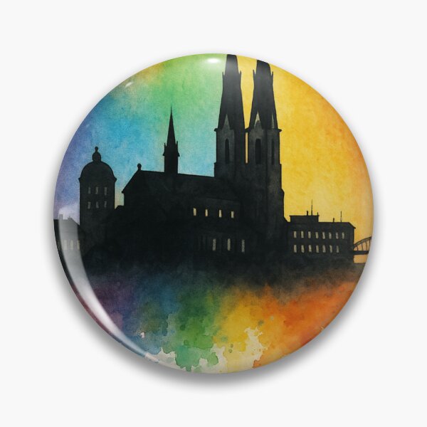 Item preview, Uppsala Cathedral Rainbow Skyline Sweden designed and sold by Places On Earth.