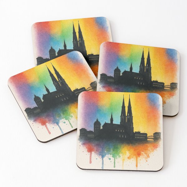 Item preview, Uppsala Cathedral Rainbow Skyline Sweden designed and sold by Places On Earth.