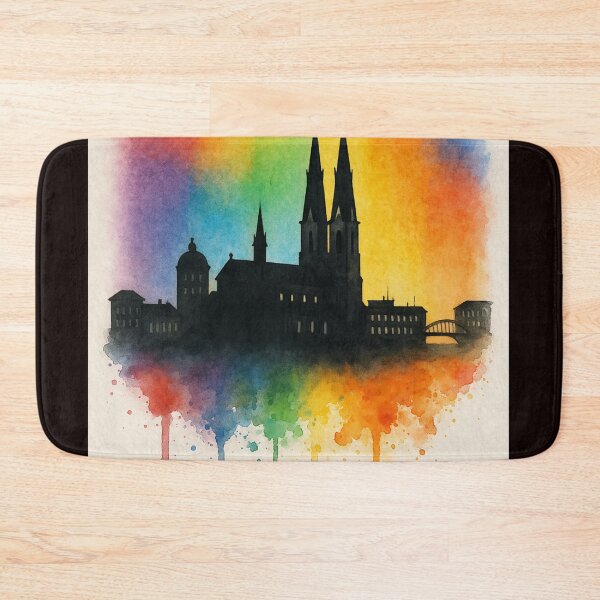 Item preview, Uppsala Cathedral Rainbow Skyline Sweden designed and sold by Places On Earth.