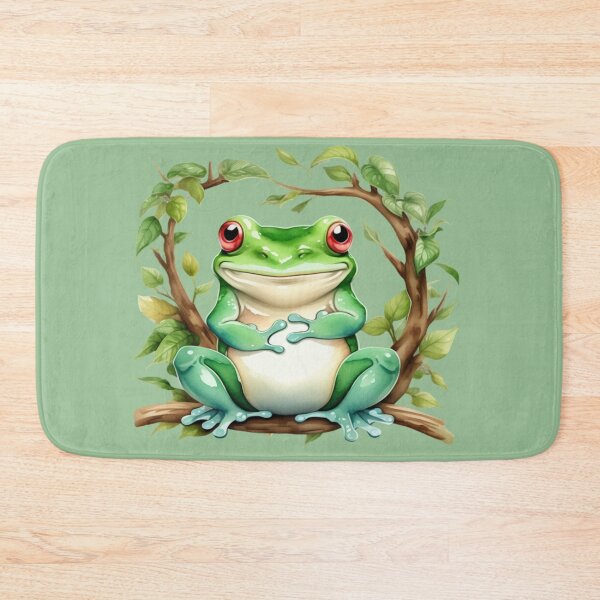 Item preview, Cheerful Tree Frog – Cute Watercolor Jungle Friend designed and sold by CharmingGarden.