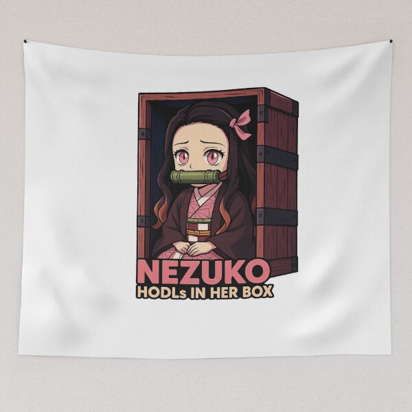 Item preview, Nezuko HODLs in Her Box – Crypto x Anime Parody Design designed and sold by ColorSplash123.