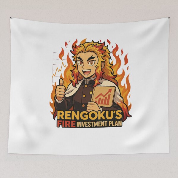 Item preview, Rengoku’s FIRE Investment Plan – Anime x Financial Independence Meme designed and sold by ColorSplash123.
