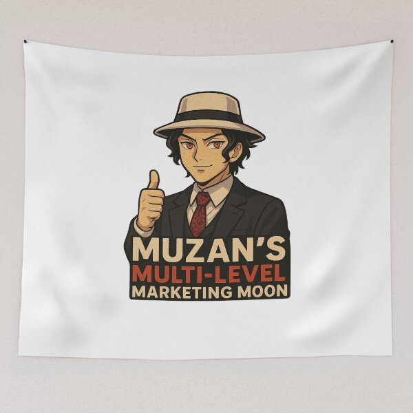Item preview, Muzan’s Multi-Level Marketing Moon – Demon Boss x Finance Meme Design designed and sold by ColorSplash123.