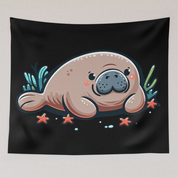 Item preview, Cute Sea Cow designed and sold by Funny Vintage Stickers And T-Shirts.